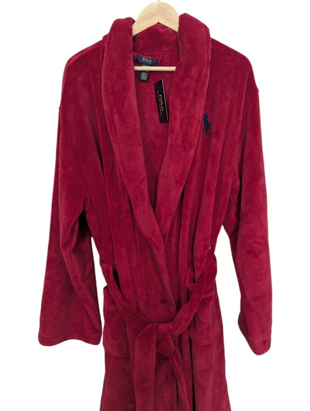 POLO RALPH LAUREN Plush Robe in Red S/M